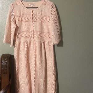 Blush lace dress
